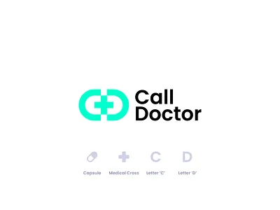 Call Doctor branding call doctor logo logo redesign logotype medecine minimalist minimalist logo monogram phone web logo