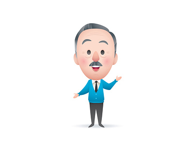 Walt adobe illustrator character design cute disney disneyland illustration jerrod maruyama jmaruyama kawaii vector