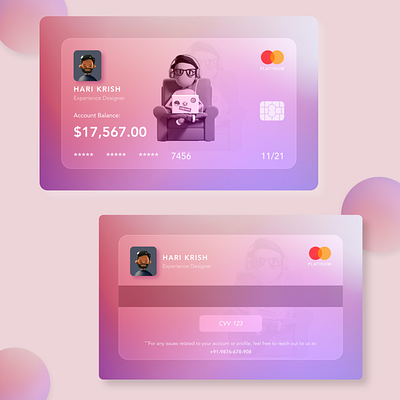 Glassmorphism UI card credit card debit card glassmorphism payment ui uidesign uiux