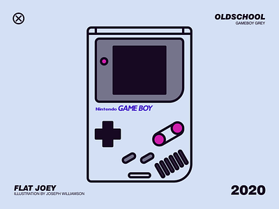Gameboy Grey flat design flat illustration gameboy graphic design illustration nintendo popart retro vector design vector illustration