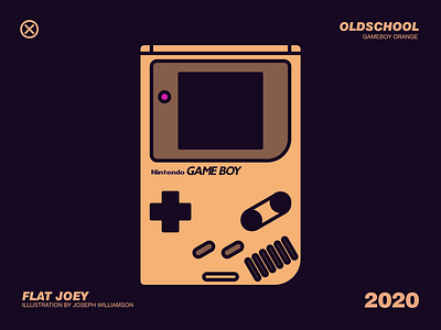 Gameboy Orange flat design flat illustration gameboy gameboy color graphic design illustration nintendo nintendoswitch retro vector design vector illustration