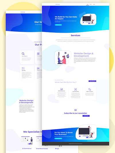 Click & Purchase Website design illustration landing page layout page ui uiux ux web web design webdesign website website design