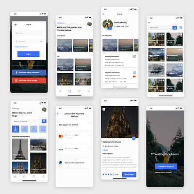 travelo Free Ui kits adobe xd design flat freebie freebie xd minimal travel travel agency travel app ui ui kits ui kits free uiux ux voyage web web kit