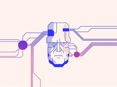 random105 frnkstn.mnstr design experiments frankenstein geometric gradients graphic illustration inspiration minimal minimalist monster random vector vector art