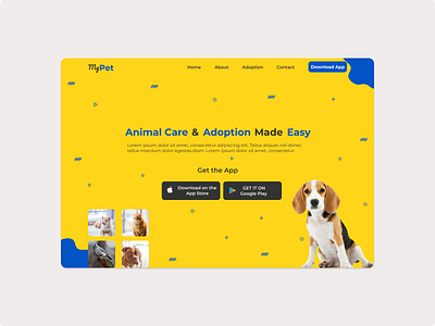 Pet Website ui ux