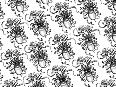 Kraken Scratchboard Wallpaper by Steven Noble artwork etching illustration line art pen and ink scratchboard steven noble woodcut
