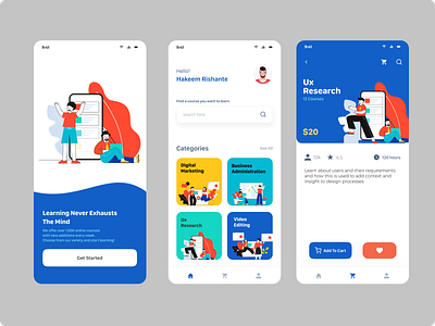 e-learning App design ui ux