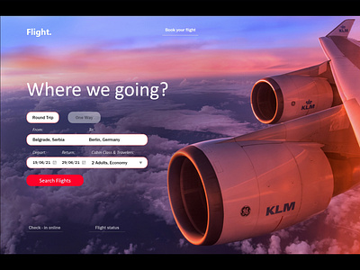 Flight adobexd design photomanipulation photoshop web webdesign webpage xd