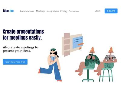 Mee.too - Hero Section hero section web design