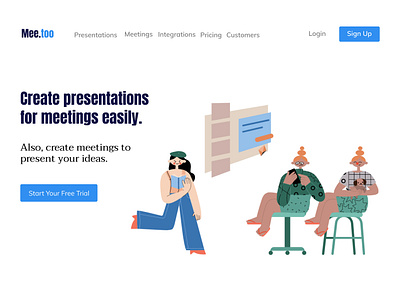 Mee.too - Hero Section hero section web design