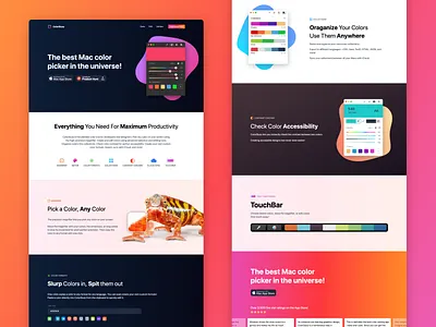 ColorSlurp 3 Website Design app clean colorpicker design homepage landingpage mac ui web design website