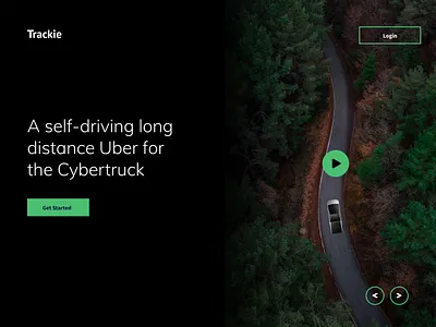 Trackie - Hero Section hero section web design
