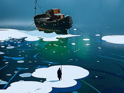 frozen sea art cg character concept art creative creative image design game art illustration painting