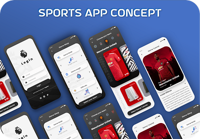 Sport app concept design adobexd figma ui ux