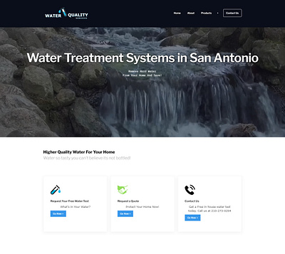 Water Quality Services - Web Design Project branding design web