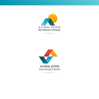 A K Real estate logo brainding brand identity