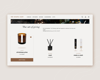 Desktop Product Detail Page | Candles branding candle candles design desktop ui uidesign uiux uiuxdesigner ux web web design webdesign website website design