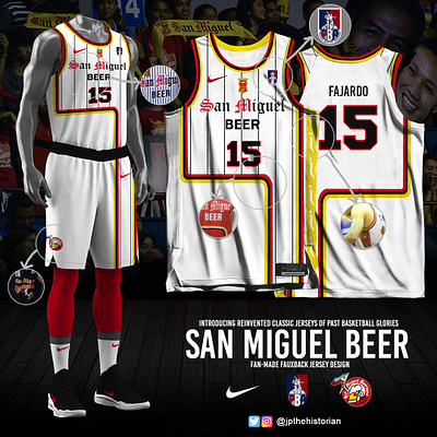 San Miguel Fauxback Jersey Mashup basketball jersey fauxback jersey design san miguel beermen sports branding