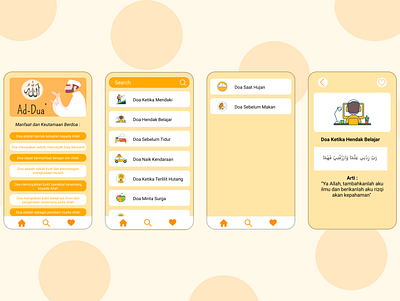 Ad-Dua' (Islamic Dua App) app design figma islam islamic app mobile app ui uiux ux