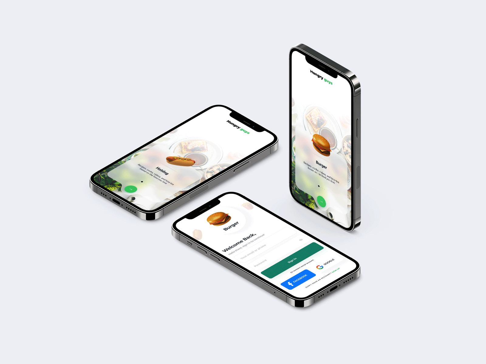 Hungry Guys design flinto free kit logo mobile sketch ui ux website