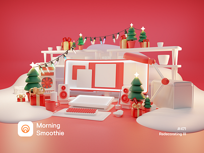 Redecorating III 3d 3d art blender blender3d christmas christmas card christmas party christmas tree desktop diorama gift gift box holiday holidays illustration isometric isometric design isometric illustration low poly workspace