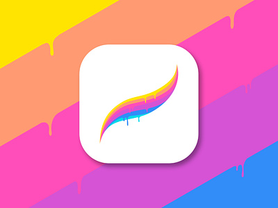 Procreate App Icon Redesign app artwork beautiful branding design graphic icon iconography ipad ipadproart logo mark paint procreate procreateapp redesign simple