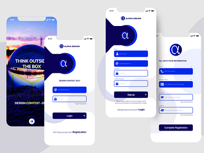 Designer Contest Registration Page app design application design contest signup page mobile app signup page register form registration registration page ui signup signup page signup page design