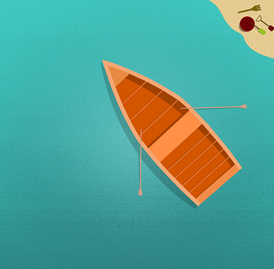 Boat illustration art artwork beautiful boat branding design flat design flat illustration illustration illustrator logo mark minimal sea vector vector art vector illustration