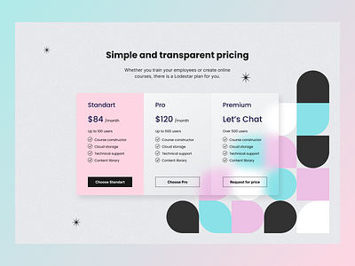 Lodestar Edtech Product - Pricing design edtech landing page pricing product saas startup ui uiux web design