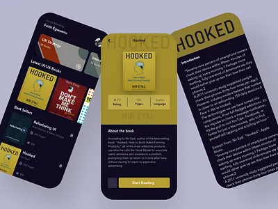 Book App adobe xd design figma ui