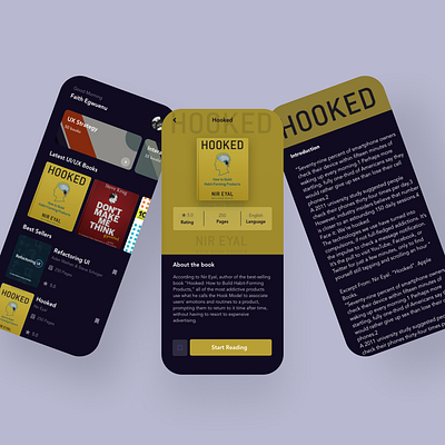 Book App adobe xd design figma ui