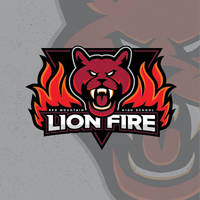 Lion Fire eSports Logo badge design esports illustration logo vector