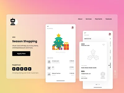 Season Shopping App app branding dashboad glass glassmorphism interaction design mobile app product design ui ui design ux ux design