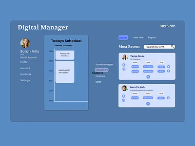 Digital Manager app design ui uidesign uiux ux uxdesign web web design webdesign