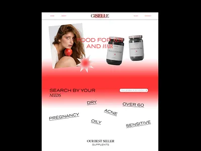 Giselle brand design branding logo typography web design website