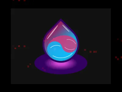 CSS Glowin Drop version css design gradients html illustration