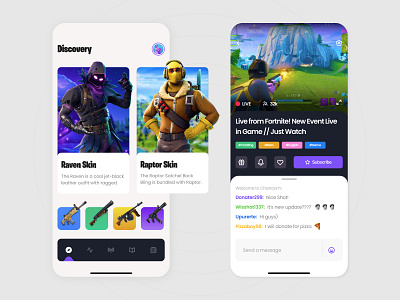 Fortnite Mobile App UI app branding design dota2 fortnite game interface mobile app mobileapp mobilegame product design pubg steam stream twitch ui ui design uiux ux