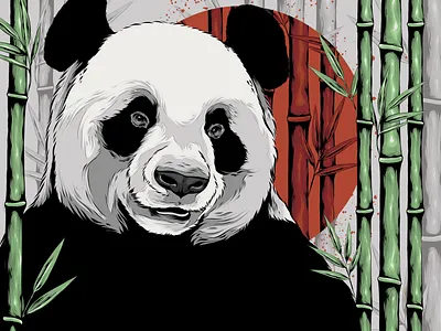 Panboo animal animal art badge bamboo bear branding design illustration logo panda panda bear panda logo pandas poster art poster design posters vector