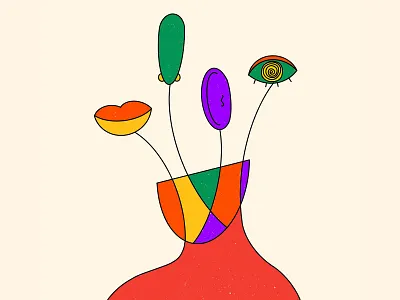 Evolve your senses abstract art concept design editorial evolve evolveyoursenses eyes graphic illustration mouth nose procreateapp sense senses shrutillusion sketch