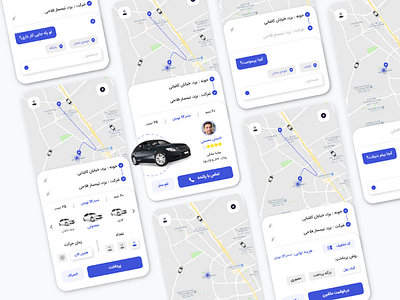 Car-Hailing App car car hailing concept design interface minimal mobile taxi taxi hailing ui