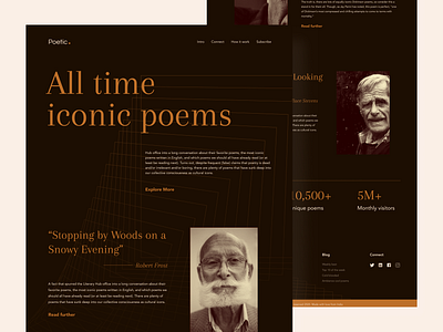 Poetic - Web design branding clean clean design clean ui colours design illustraor illustration minimal poems poetic practicing read typography ui ui design uidesign vector web website