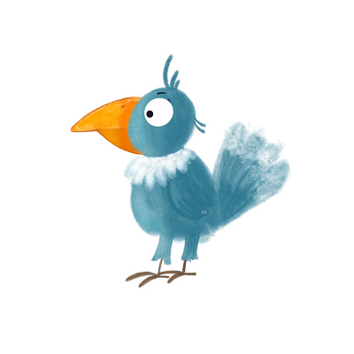 A Wild blue bird animal animal character animals bird bird illustration character character design children book illustration cute illustration nature