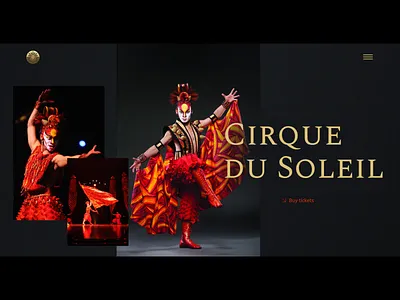 Cirque du Soleil design concept design design concept first screen minimal minimalism ui web webdesign website
