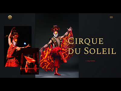 Cirque du Soleil design concept design design concept first screen minimal minimalism ui web webdesign website