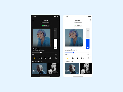 Music Player UI Concept app app design black clean dark app dark ui design dribbblers figma ios app ios app design mobile music music player player ui ui ui design uitrends user interface userinterface