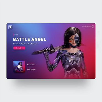 Battle Angel alita battleangel concept music music art soundtrack ui ux webdesign