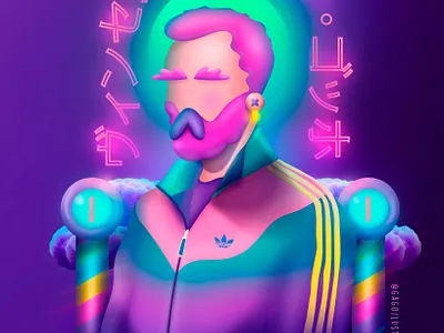 I Don´t Hear Heaters 3d 3d artist 3dart adobe illustrator adobe photoshop animation digitalart fanart illustration neon art procreate vincent van gogh