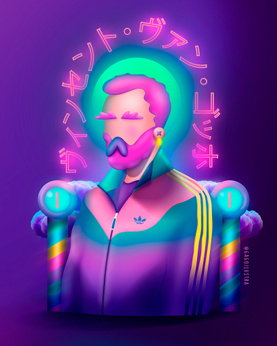 I Don´t Hear Heaters 3d 3d artist 3dart adobe illustrator adobe photoshop animation digitalart fanart illustration neon art procreate vincent van gogh