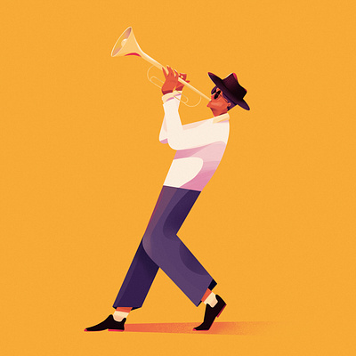 It's sort of like Jazz 2d brand illustrations branding character flat design illustration illustrations jazz lifestyle music musician