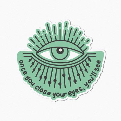 See With Your Third Eye adobe adobe illustrator desert design designer graphic graphicdesign illustration meditate meditation sticker sticker design tablet tablet design vector